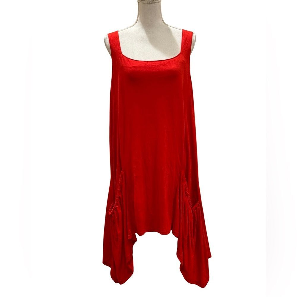 NWT Matti Mamane Asymmetrical dress.  Red.  XL